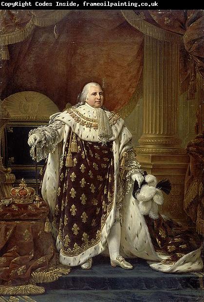 antoine jean gros Portrait of Louis XVIII in his coronation robes